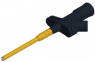 Clamp test probe, black, max. 5.5 mm, L 127.5 mm, CAT III, socket 4 mm, KLEPS 2900 SW