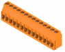 PCB terminal, 14 pole, pitch 5 mm, AWG 26-12, 20 A, clamping bracket, orange, 1001810000