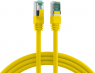 Patch cable, RJ45 plug, straight to RJ45 plug, straight, Cat 6A, S/FTP, LSZH, 1 m, yellow