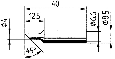 0832NDLF/SB Ersa Soldering tips, desoldering tips and hot air nozzles Image 2