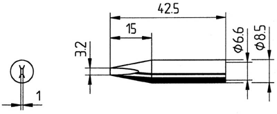 0842EDLF/10 Ersa Soldering tips, desoldering tips and hot air nozzles Image 2