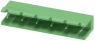 Pin header, 6 pole, pitch 7.62 mm, angled, green, 1766165
