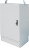 12 U Outdoor cabinet with double access, single wall, single door, (H x W x D) 600 x 800 x 600 mm, IP55, aluminum, light gray, 12349-007