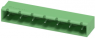 Pin header, 7 pole, pitch 7.62 mm, angled, green, 1728905