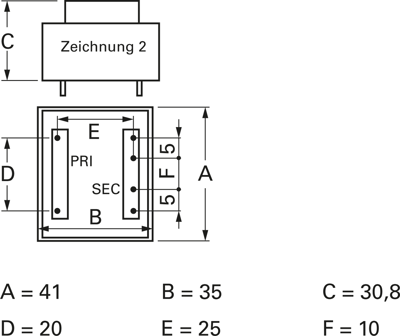 VB 3,2/2/12 Block PCB Transformers Image 2