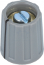Rotary knob, 6 mm, plastic, gray, Ø 13 mm, H 15 mm, A2613068