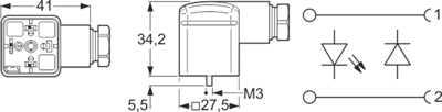 934888011 Hirschmann Automation and Control DIN Valve Connectors