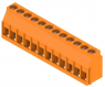 PCB terminal, 12 pole, pitch 5 mm, AWG 26-12, 20 A, clamping bracket, orange, 1001800000