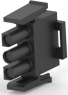 Plug housing, 3 pole, pitch 6.35 mm, straight, black, 794901-1