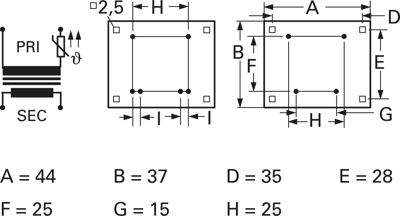 PT 4,5/1/12 Block PCB Transformers Image 2