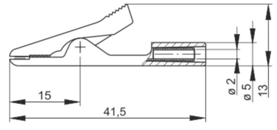 MA 2 VA GR Hirschmann Test & Measurement Aligator Clips Image 2