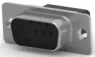 D-Sub plug, 9 pole, standard, unequipped, straight, crimp connection, 215711-1