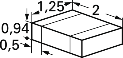 08055A102JAT2A AVX Ceramic Capacitors