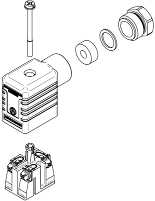 934456100 Hirschmann Automation and Control DIN Valve Connectors Image 1