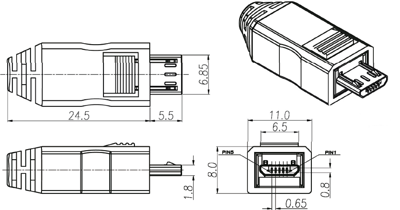 10120395 BKL Electronic USB Connectors, PC Connectors