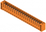 Pin header, 20 pole, pitch 3.5 mm, straight, orange, 1622210000
