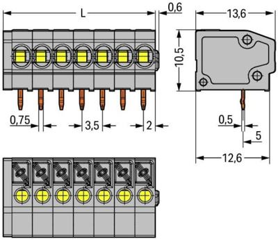 805-160 WAGO PCB Terminal Blocks Image 2