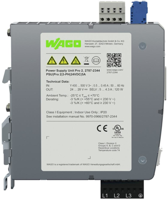 2787-2344 WAGO DIN Rail Power Supplies Image 2