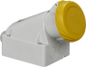 CEE wall socket, 3 pole, 32 A/100-130 V, yellow, 4 h, IP67, 83163