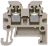 Through terminal block, screw connection, 0.5-1.5 mm², 2 pole, 17.5 A, 4 kV, dark beige, 1753280000