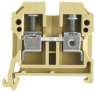 Through terminal block, screw connection, 0.5-10 mm², 2 pole, 41 A, 8 kV, beige/yellow, 0380560000