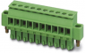 Socket header, 14 pole, pitch 3.81 mm, straight, green, 1828469