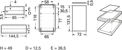 TENCLOS 750.9 SCHWARZ Teko General Purpose Enclosures Image 2