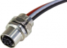 Sensor actuator cable, M12-flange socket, straight to open end, 4 pole, 0.3 m, 16 A, 21035962506