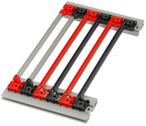 Guide Rail With Coding for CompactPCI/ VME64x,PC, 160 mm, 2 mm Groove Width, Red