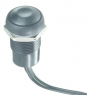 Pushbutton, 1 pole, black, illuminated  (green), 0.2 A/250 V, mounting Ø 14.8 mm, IP67, IRR3F422L0G