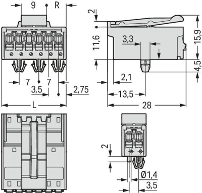 2091-1525/020-3000 WAGO Connecting Blocks Image 2