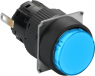 Signal light, illuminable, waistband round, blue, front ring black, mounting Ø 16 mm, XB6EAV6JP