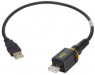 USB 2.0 connecting cable, PushPull (V4) type A to USB plug type A, 1.5 m, black