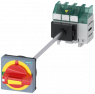 Emergency stop load-break switch, Rotary actuator, 4 pole, 32 A, 690 V, (W x H x D) 80 x 96 x 77 mm, front installation/DIN rail, 3LD5010-0TL13