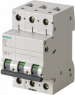 Circuit breaker, 3 pole, C Curve, 1 A, DIN rail