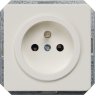 Socket outlet with center protective contact, white, 16 A/250 V, IP20, 5UB1408