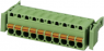 Socket header, 13 pole, pitch 5 mm, straight, green, 1947162