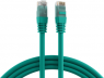 Patch cable, RJ45 plug, straight to RJ45 plug, straight, Cat 5e, U/UTP, PVC, 1 m, green