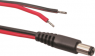 DC connection cable, 2 m, red/black, DC plug, 2.1 x 5.5 mm