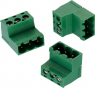 Socket header, 3 pole, pitch 5.08 mm, angled, green, 691348500003