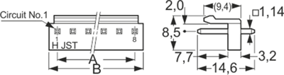 B3P-VH (LF)(SN) JST PCB Connection Systems Image 2