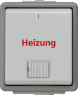Surface mounted moist room emergency heating switch, gray, 250 V (AC), 10 A, IP44, 5TA4742