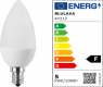 LED lamp, E14, 5 W, 470 lm, 240 V (AC), 2700 K, 260 °, warm white, F