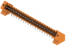 Pin header, 22 pole, pitch 3.5 mm, angled, orange, 1643530000