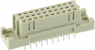 Female connector, type 3C, 30 pole, a-b-c, pitch 2.54 mm, solder pin, straight, gold-plated, 254320