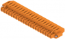 Pin header, 21 pole, pitch 5.08 mm, angled, orange, 1950500000