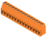 PCB terminal, 15 pole, pitch 5.08 mm, AWG 26-12, 20 A, clamping bracket, orange, 1001960000