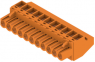 Socket header, 11 pole, pitch 5 mm, angled, orange, 1958130000