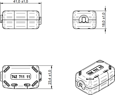 74271111S Würth Elektronik eiSos Ferrite cable cores Image 2