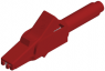 Alligator clip, red, max. 6 mm, L 56 mm, CAT II, socket 4 mm, MA 260 SH RT